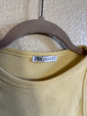 Yellow Zara Crop Top thumbnail 5