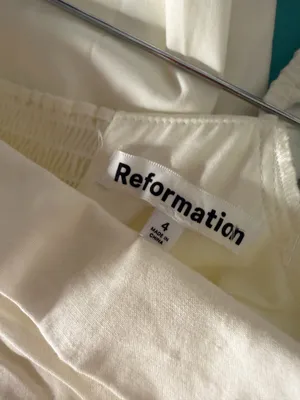 Reformation Isaac Midi Dress White Size 4 thumbnail 6
