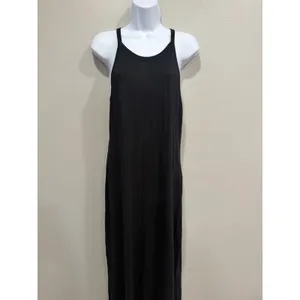 Whimsy + Row Maxi Dress Womens‎ Small Black Organic Cotton Halter Minimalist thumbnail 5