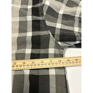 OKAY Button Up Shirt Women 6XL Gray Plaid Oversized Short Sleeve Casual thumbnail 12