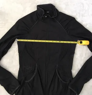 Lululemon Mesh Back Full Zip Women’s Black Jacket Size 4 thumbnail 6