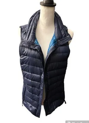 GAP Blue Down Vest Medium thumbnail 1
