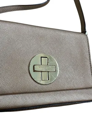KATE SPADE Rose Gold Saffiano Leather Crossbody Bag thumbnail 6