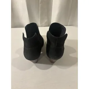 Frye Black Suede Leather Ankle Boots Booties Women's Size 9.5 Classic Block Heel thumbnail 4