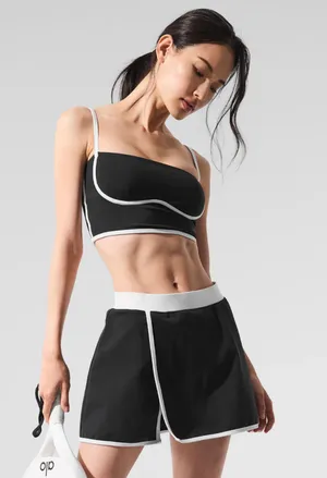 Airbrush Streamlined Bra Tank Alo Yoga Black/White thumbnail 1