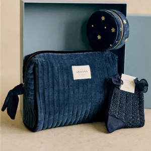 Sézane Blue Velvet Accessory Set thumbnail 1
