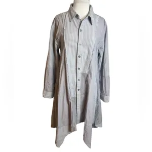Free people we the free remade‎ patchwork dress shirt Sz XS thumbnail 3