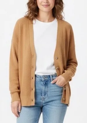 Babaton Cardigan Sweater Womens XS Rust Ribbed Knit Button Front Long Sleeve thumbnail 1