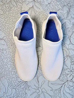 💥Rothy’s The Chelsea White Knit Slip-On Sneaker Boots Women’s Sz 6.5🧡 thumbnail 8
