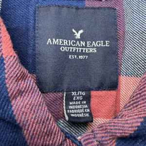 American Eagle Boyfriend Fit Shirt Womens XL Plaid Snap Button Western Cowgirl thumbnail 13