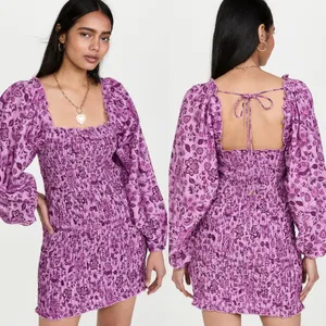 Free People Smock It To Me Mini Dress L Azalea Combo thumbnail 8