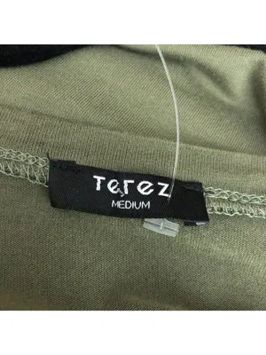 Terez Womens Olive Green Long Sleeve Twist Front Top Size M thumbnail 3
