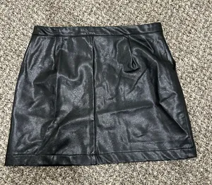 Leather Skirt Black Size M thumbnail 2