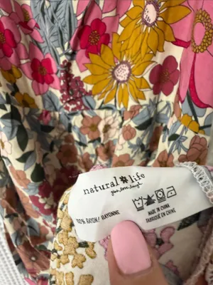 Natural Life Patti Side Slit Maxi Dress Boho Summer Floral Medium thumbnail 8
