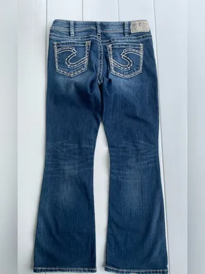 Silver Suki Low Rise Flare, Size 31, EUC thumbnail 6