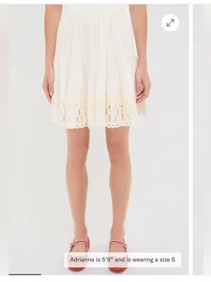 Tuckernuck Cream A-Line Skirt Adele Linen Ivory thumbnail 3