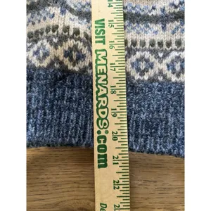 American Eagle Women Size Medium‎ Fair Isle Nordic 100% Wool Long Sleeve Winter thumbnail 4