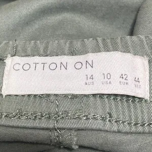 Cotton On Green Straight Leg Elastic Waist Drawstring Trousers Cargo Pants Sz 10 thumbnail 4
