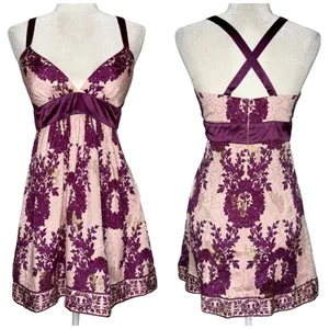 Vintage 90s‎ Y2K Tracy Reese S Silk Floral Blouse Top Babydoll Fairy Whimsigoth thumbnail 2
