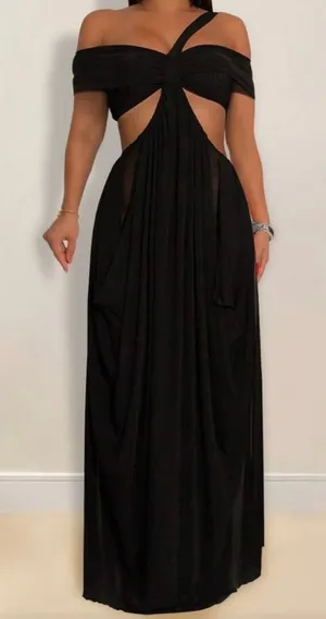SheIn Black cut out dress thumbnail 1