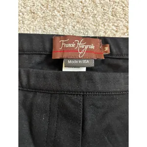 Francie Hargrove Slim Stretch Pants Size M Black Professional Office Minimalist‎ thumbnail 2