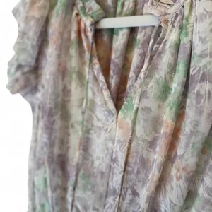 Whimsy floral pastel-colored pleated dress size small thumbnail 7
