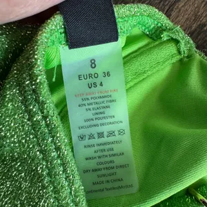 South Beach Swim Women Lime Green Glitter Underwire Bikini Top Size Small/4 ASOS thumbnail 5