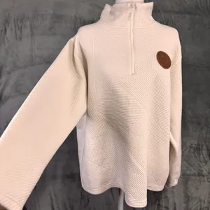 MV‎ Sport La Jolla Pullover Women XXL Cream Quilted Qtr Zip Golf Casual Coastal thumbnail 4