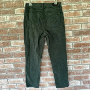 American Eagle Mom Straight Corduroy Pants Size 4 Teal Green 90s Retro Indie thumbnail 5