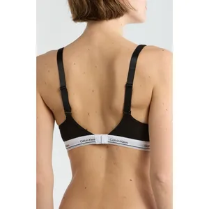 Calvin Klein Black Wireless Logo Band Bra thumbnail 7