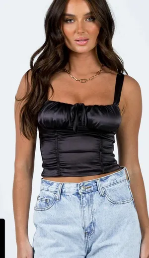 Princess Polly Black Top thumbnail 1