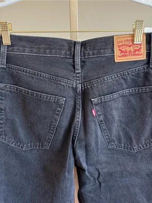 Levi’s 94 Baggy Jeans Black Wash Size 28 High Rise Wide Leg thumbnail 6