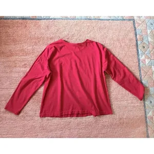 Y2K Hot Cotton Marc Ware L Red Long Sleeve Graphic Tee Made in USA thumbnail 7