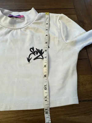 Edikted White Long-Sleeve Cropped Mock Neck Top with Black Logo size S thumbnail 4