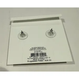 Vera Bradley February Birthstone Stud Earrings Purple Crystal Halo Post silver thumbnail 3