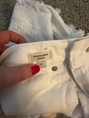 Madewell White Denim Shorts  thumbnail 4