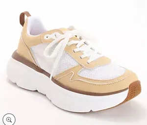 Revitalign Siesta Womens Sneakers Tan White Mesh Low‎ Top Trainers Size 8.5 B thumbnail 1