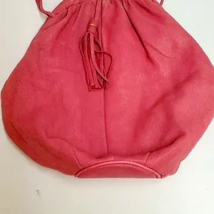 Vintage Valley Girl Pink Leather‎ Clam Shell Crossbdy Bag A27 thumbnail 2