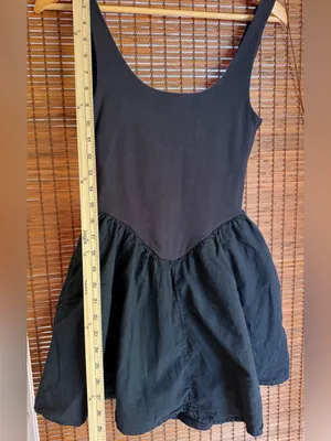 Silence + Noise Daphne Black Drop Waist Mini Dress XS thumbnail 3