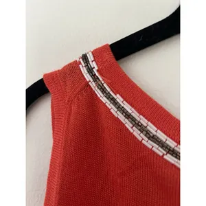 Michael Simon Beaded Embroidered Two Piece Modal Cardigan And Tank Top Set Sz L thumbnail 10