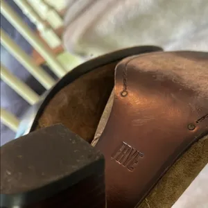 Frye Brown Ankle Boots Suede Slip-On thumbnail 3