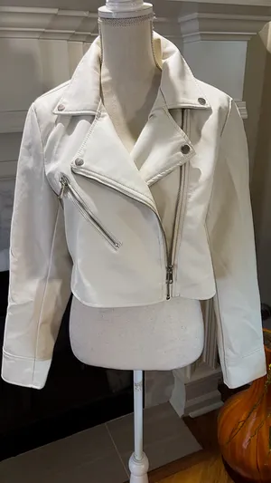 White MOTO Jacket by Ci Sono thumbnail 2