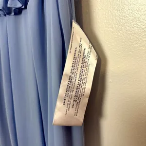 DRESS THE POPULATION Athena Halter Neck Gown in Periwinkle Size Small thumbnail 5