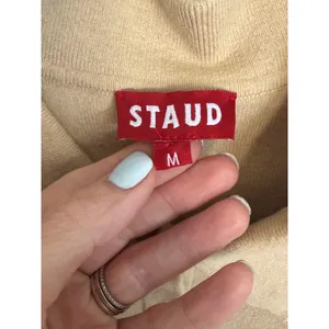 Staud Nola Tan Button front sleeveless Sweater size medium thumbnail 5