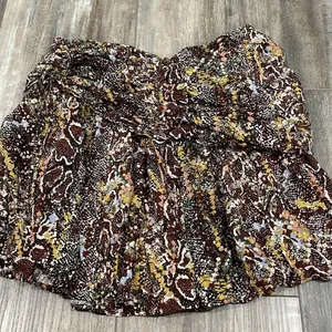 Free People Brown Snake Print Saturday Sun Mini Skirt size 6 thumbnail 8