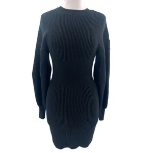STAUD Marylebone sweater dress black‎ sz thumbnail 2