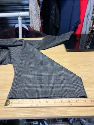 Halara High Rise Wide Leg Plaid Pants Gray Stretch Pull On Size M thumbnail 15