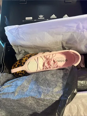 adidas Leopard Print Ballet Flat with Pale Pink Stripes thumbnail 5