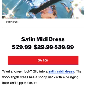 Forever 21 Blue Satin Dress thumbnail 3