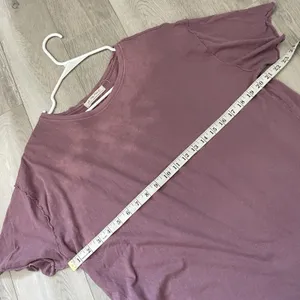 Free People TShirt oversized nina short sleeve womens Purple xsmall casual boho thumbnail 3